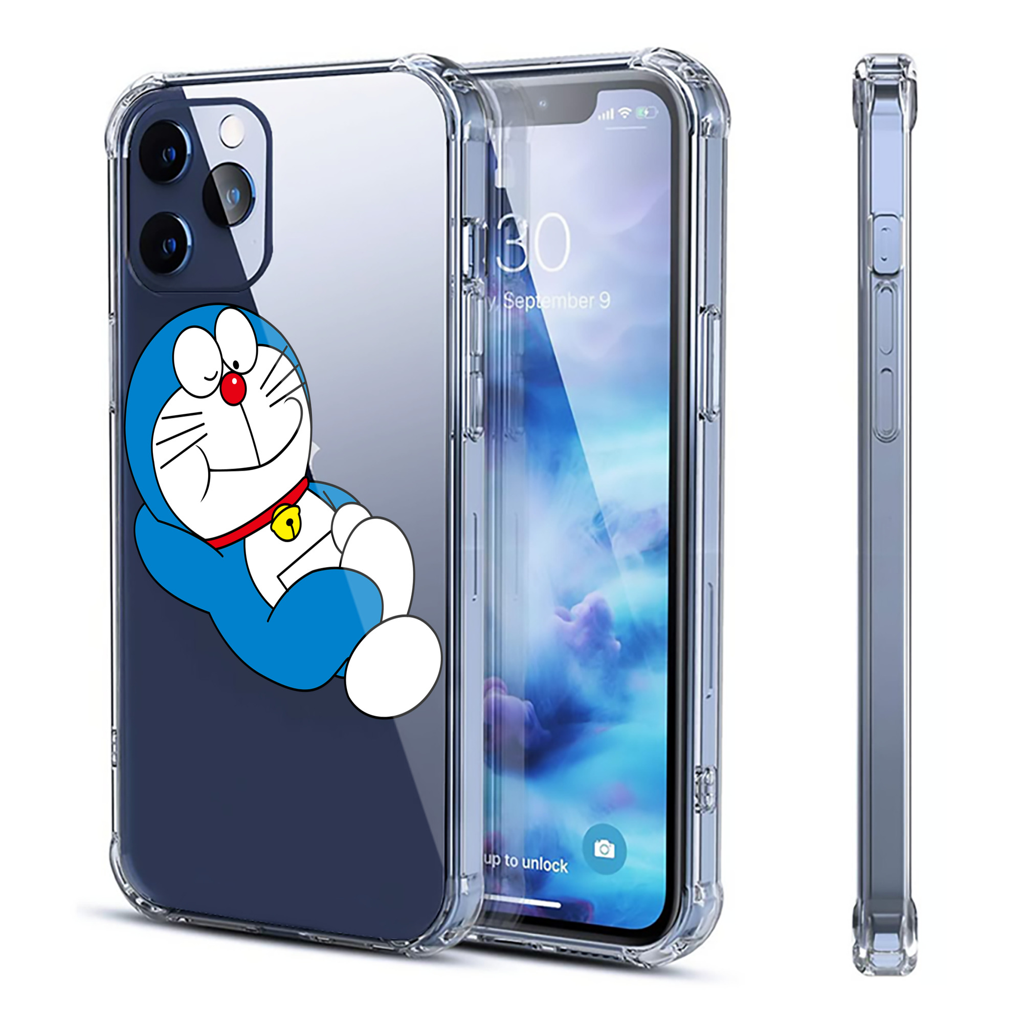 （画像用） ドラえもん Doraemon 【iPhone 12シリーズ対応】透明スマホケース（クリアソフトケース）